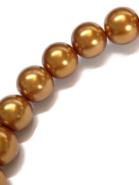 As Low As $2 Large Canadian Copper Glossy Glass Pearl Round Beads 14mm (15)